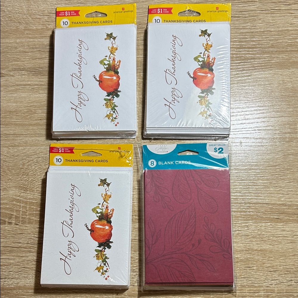 American Greetings Thanksgiving Card Set + Blank card set 38 cards total